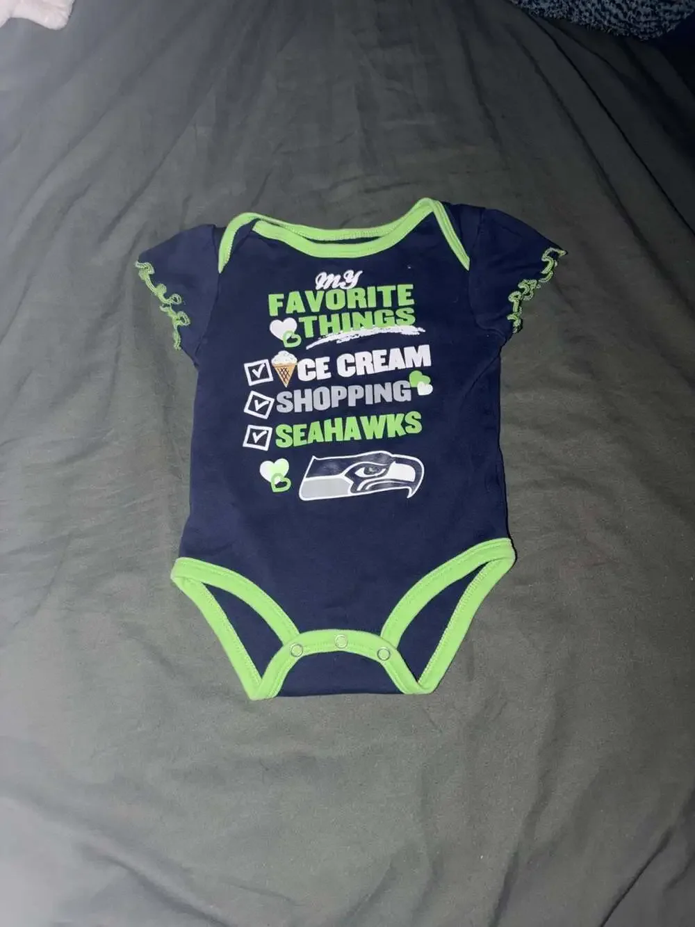 NFL Team Apparel Seattle Seahawks Bodysuit Size 3/6M
